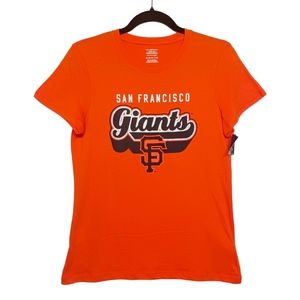 MLB San Francisco Giants Silver Orange Short Sleeve Soft T Shirt XL (G) NWT